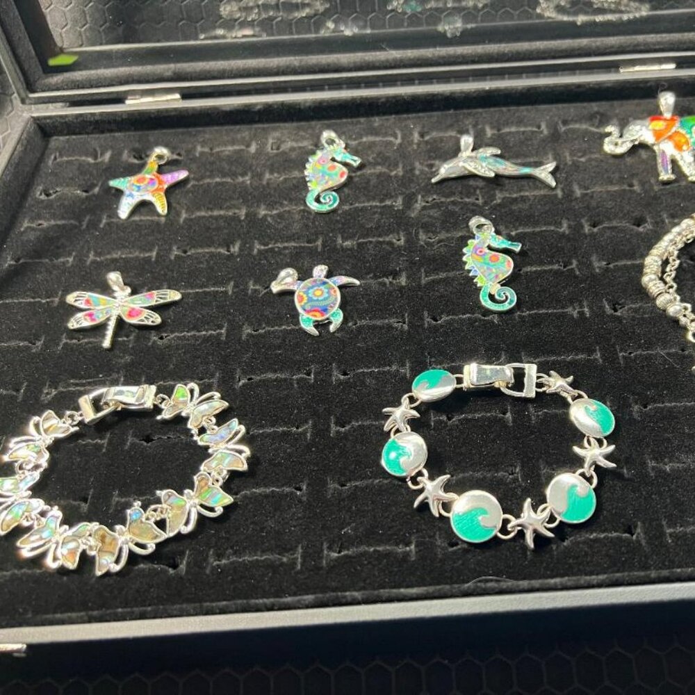 Ladies Necklaces and Bracelets Made of 18K White Gold Plated-Bundle # 9 - Picture 1 of 2